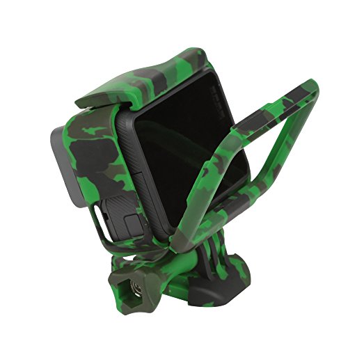 Linghuang - Carcasa para cámara GoPro Hero 7, Color Negro y Negro, para GoPro Hero 7 Black,GoPro Hero 6 Black GoPro Hero(2018)/5 Black, HERO5 Session, HERO4 Black,HERO4 Silver, Color Camuflaje Verde