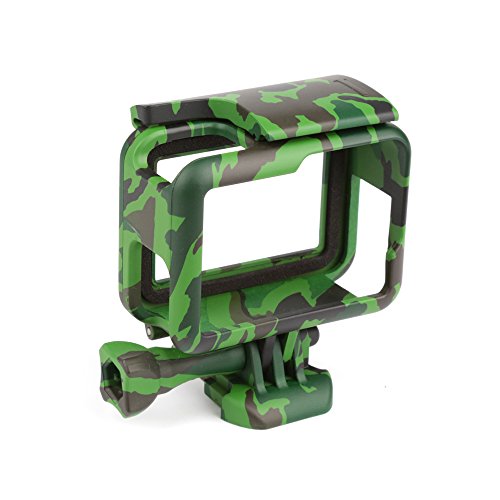 Linghuang - Carcasa para cámara GoPro Hero 7, Color Negro y Negro, para GoPro Hero 7 Black,GoPro Hero 6 Black GoPro Hero(2018)/5 Black, HERO5 Session, HERO4 Black,HERO4 Silver, Color Camuflaje Verde