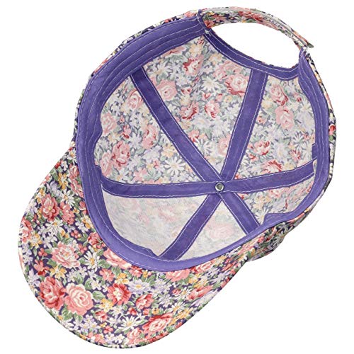 LIPODO Gorra Allover Flowers Mujer - de béisbol algodón con Visera Primavera/Verano - Talla única Azul Oscuro-Rosa Palo