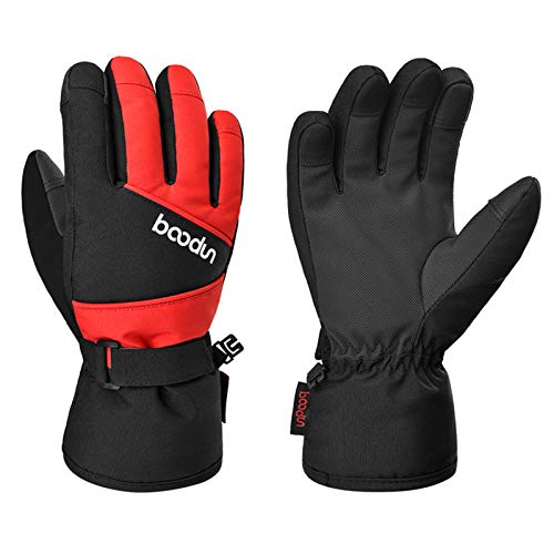 LISM Guantes de Esquí para Niños - Guantes Calientes de Invierno Impermeable A Prueba de Viento Guantes Térmicos Aislados para Esquiar, Patinar, Snowboard, Palear, Menores de -30 ℉