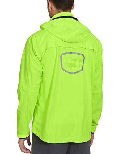 Little Donkey Andy - Chaqueta de entrenamiento ligera y transpirable para hombre, con capucha, cortavientos para correr al aire libre - Amarillo - Medium