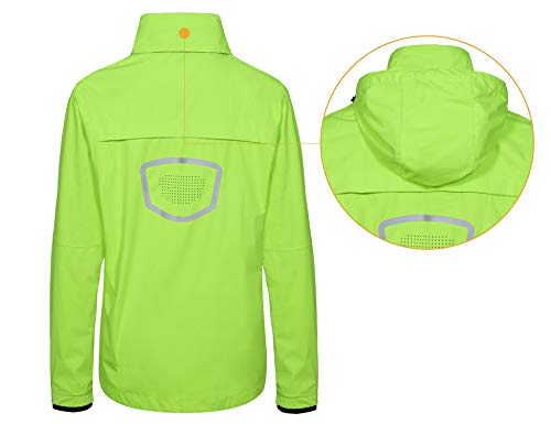 Little Donkey Andy - Chaqueta de entrenamiento ligera y transpirable para hombre, con capucha, cortavientos para correr al aire libre - Amarillo - Medium