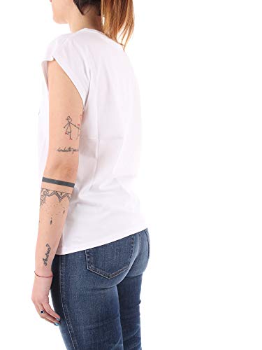 Liu Jo Camiseta con impresión y Aplicaciones para Mujer, Modelo WA1337J5003 B.co Ott.Paradise M