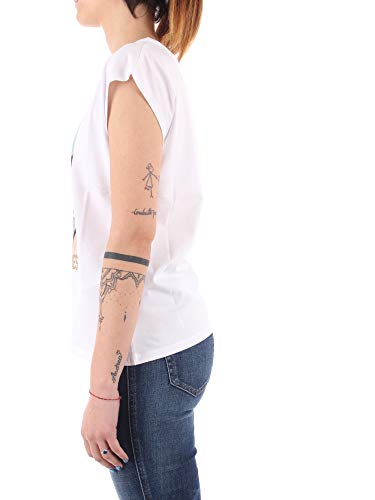 Liu Jo Camiseta con impresión y Aplicaciones para Mujer, Modelo WA1337J5003 B.co Ott.Paradise M