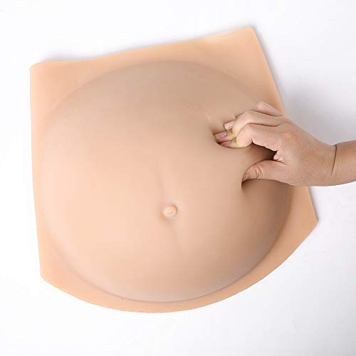 LIUHONGSU Mujeres Fake Belly Vestido de Silicona Simulación de Silicona Falso Vientre Embarazo Mostrar Props Pregnantes Mujeres de Gran tamaño (Color : Suntan Color, Size : 5 7 Months)