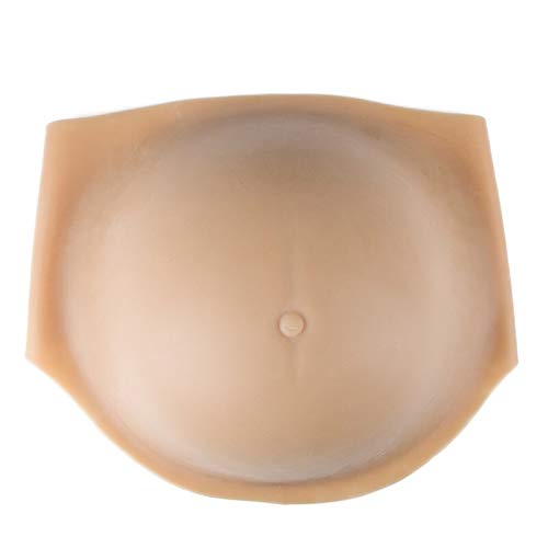 LIUHONGSU Mujeres Fake Belly Vestido de Silicona Simulación de Silicona Falso Vientre Embarazo Mostrar Props Pregnantes Mujeres de Gran tamaño (Color : Suntan Color, Size : 5 7 Months)