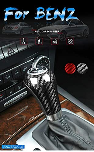 LIUXSDM Fibra De Carbono Real para M-Mercedes para B/ENZ Agec Class CLS para M-Mercedes W204 W212 Accesorios para Fundas De Cambio De Marchas para Uso Interior Pegatinas De Cubierta Decoración