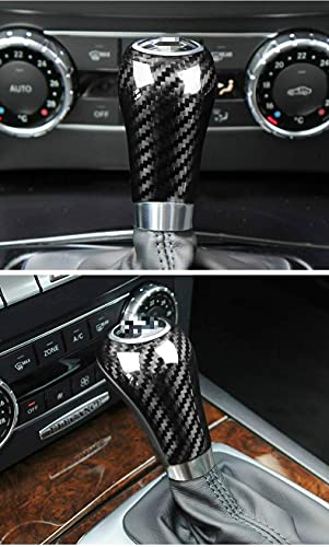 LIUXSDM Fibra De Carbono Real para M-Mercedes para B/ENZ Agec Class CLS para M-Mercedes W204 W212 Accesorios para Fundas De Cambio De Marchas para Uso Interior Pegatinas De Cubierta Decoración