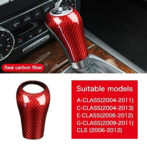 LIUXSDM Para M-Mercedes para B/ENZ Agec Clase CLS para M-Mercedes W204 W212 Cubierta De Palanca De Cambios Hecha De Fibra De Carbono Genuina Etiqueta Adhesiva para Decoración De Interiores (Col
