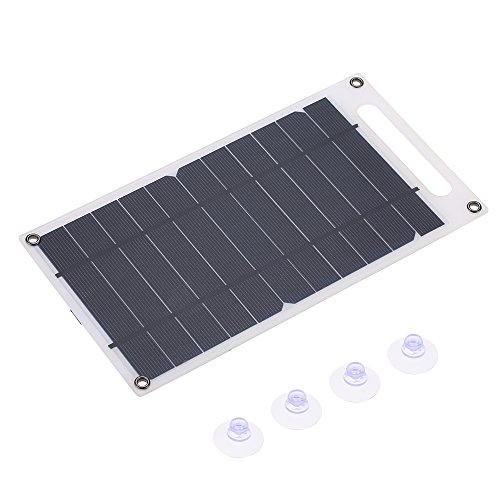 Lixada 7,8 W Cargador Solar, cargador con panel solar portátil, teléfonos inteligentes y otros dispositivos USB para teléfono móvil al aire libre Camping Escalada Senderismo