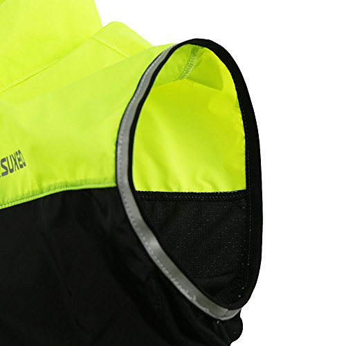 Lixada Chaleco Ciclismo, Capa Sin Mangas, Ligera Ultrafina Chaqueta de Correr, Bicicleta Chaleco a Prueba de Viento (Verde, XL)