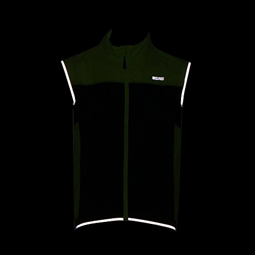 Lixada Chaleco Ciclismo, Capa Sin Mangas, Ligera Ultrafina Chaqueta de Correr, Bicicleta Chaleco a Prueba de Viento (Verde, XL)