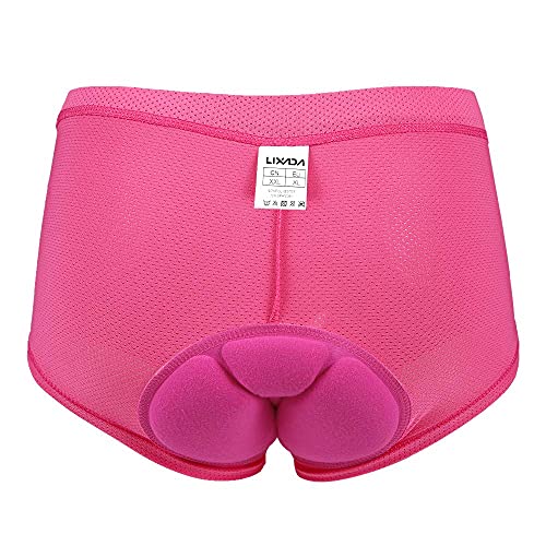 Lixada Ciclismo Ropa Interior Pantalones Cortos Deportivos de Las Mujeres Gel 3D Acolchada para Ciclismo al Aire Libre