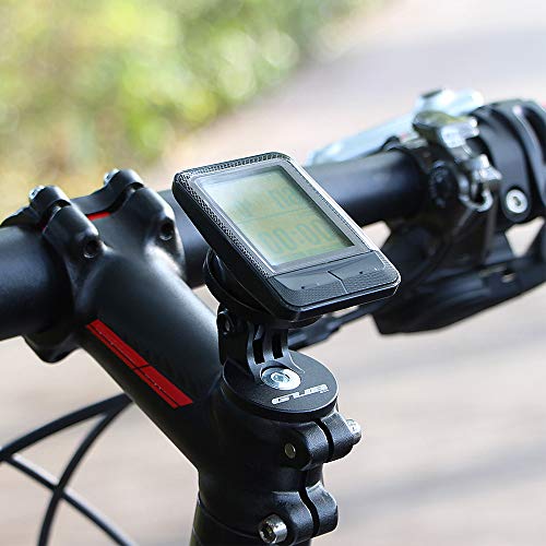 Lixada Soporte de Montaje de Tapa Superior de Vástago de Bicicleta Ajustable con 4 Adaptadores Compatible with Garmin para Bryton para Cateye para Computadoras de Ciclismo Wahoo