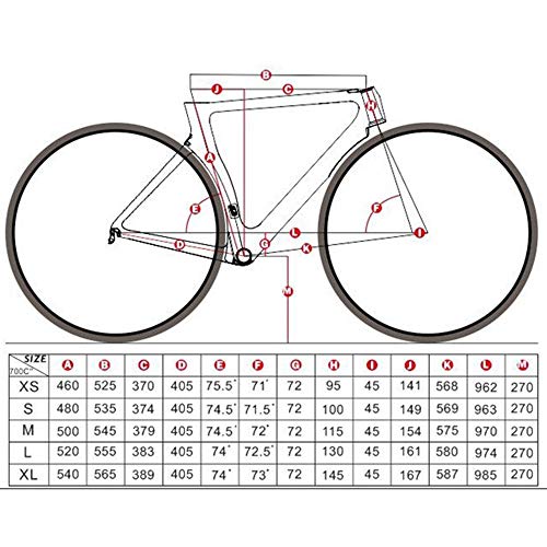 LJHBC Marco de Bicicleta Cuadro de Carretera de Fibra de Carbono Adaptarse a Auriculares de Cono 42 * 52 Bicicleta de Carreras con Tubo de Asiento de Horquilla Delantera 1130g de Peso (Size : 48cm)