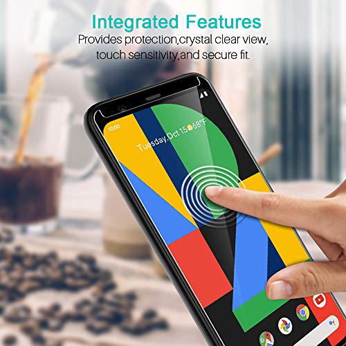 LK Compatible con Google Pixel 4 XL Protector de Pantalla,3 Pack,9H Dureza Cristal Templado, Equipado con Marco de Posicionamiento,Vidrio Templado Screen Protector