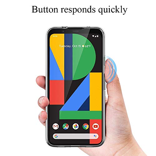 LK Compatible con Google Pixel 4a 4G 5.8 Pulgada Funda con 2 Pack Protector de Pantalla Vidrio Templado, HD Transparente Carcasa Ultra Fina Suave TPU Silicona Gel Case Cover - Clara