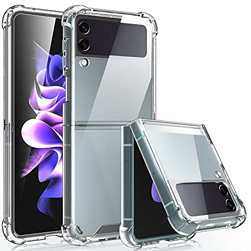 LK Funda Compatible con Samsung Galaxy Z Flip 3, Carcasa de Parachoques Transparente Cover Protectora Ultrafina Funda Compatible con Samsung Galaxy Z Flip 3 5G 2021 - Transparente