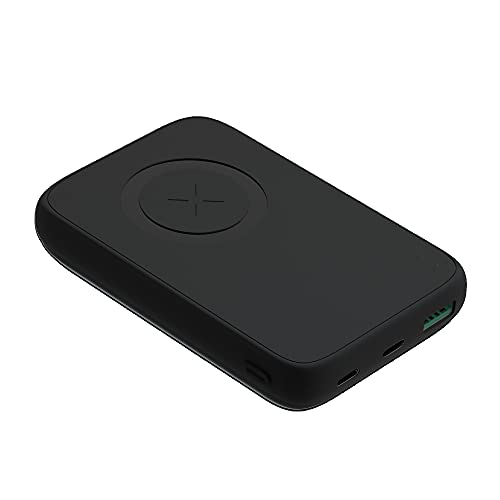 LL TRADER Powerbank Inalámbrico Magnético 10000mAh, Cargador Portátil Negro Inalámbrico 7.5W / 15W, sin Cable 18W / 20W / 22.5W, USB/USB-C para iPhone 12/12 Pro / 12 Pro MAX / 12 Mini/iPhone 13