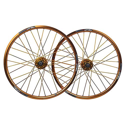 Llanta de bicicleta Ruedas de ruedas de bicicleta 20 pulgadas de disco de freno de disco para bicicleta plegable de doble pared aleación de aleación 406 qr 32 hoyo 8 - 10 velocidad 1730g de ejes de li