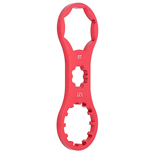 Llave de Extracción de Horquilla Delantera de Bicicleta, 8T - 12T de Aluminio Pulido Y Anodizado, Herramienta de Llave de Cubierta de Hombro de Bicicleta para Suntour XCR XCT XCM para Horquilla RST