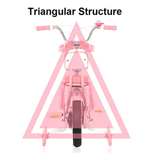 LLF Bicicleta Infantil Niños Bicicleta For Niña 2-12 Años Una Persona Niños, 12 Pulgadas / 14inch / 16Inch / 18Inch De La Bicicleta del Niño con Ruedas De Entrenamiento Y Mano De Frenos