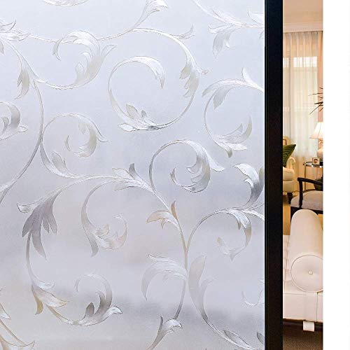 LMKJ Static Preservation Glass Sticker, Vine-Style Privacy Protection, Anti-Ultraviolet Decorative Window Film, Glass Film A8 30x200cm