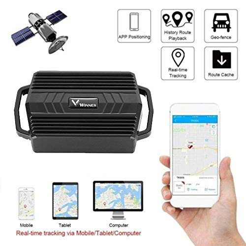 Localizador GPS, Winnes Localizador GPS para Coche Magnético Fuerte Monitoreo en Tiempo Real Rastreador GPS Anti-pérdida Larga Espera para Vehículo Coche con Gratis App (Coche)