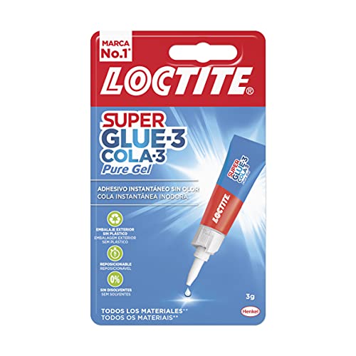 Loctite 2067920 Adhesivo, Blanco, 3gr + Limpia Pegamento, quita pegamento para corregir objetos mal pegados o despegar dedos, quita adhesivo para superficies manchadas o tinta, 1x5 g