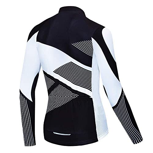 logas Maillot de ciclismo para hombre, de manga larga, transpirable, cómodo, para ciclismo