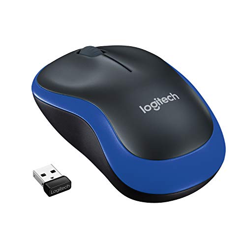 Logitech M185 Ratón Inalámbrico, 2.4 GHz con Mini Receptor USB, Batería 12 Meses, Seguimiento Óptico 1000 DPI, Ambidiestro, PC/Mac/Portátil, Azul