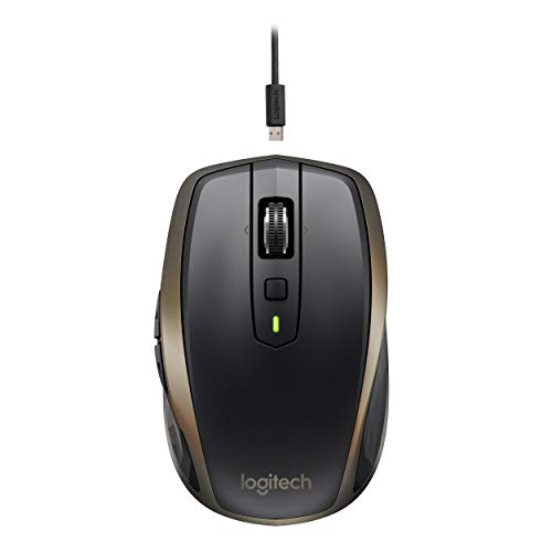 Logitech MX Anywhere 2 Ratón Inalámbrico, Bluetooth 2.4 GHz con Receptor USB Unifying, Seguimiento en Cualquier Superficie 1000 DPI, Compatible con PC/Mac/Portátil, Negro