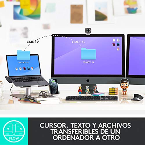 Logitech MX Master 3 Advanced Ratón Inalámbrico para Mac, Receptor USB, Bluetooth, 2.4GHz, Desplazamiento Rápido, Seguimiento 4K DPI en Cualquier Superficie, 7 Botones, Recarcable,Mac, iPadOS, Gris