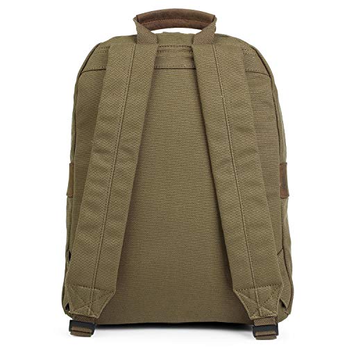 Lois - Mochila Casual de Hombre. cómoda y práctica para Uso Diario. Vintage. Lona y Cuero PU Polipiel. Original de Marca. Cabe portátil pequeño. 303336, Color Camel