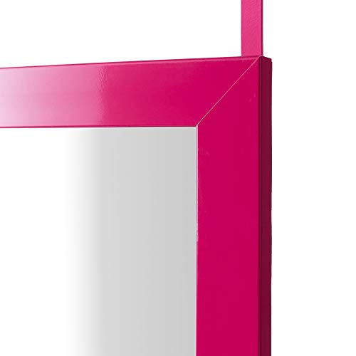 Lola Home Espejo de Puerta Moderno de plástico de 35 x 125 cm (Rosa)