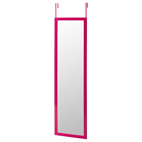 Lola Home Espejo de Puerta Moderno de plástico de 35 x 125 cm (Rosa)