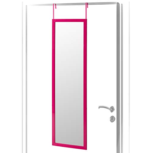 Lola Home Espejo de Puerta Moderno de plástico de 35 x 125 cm (Rosa)