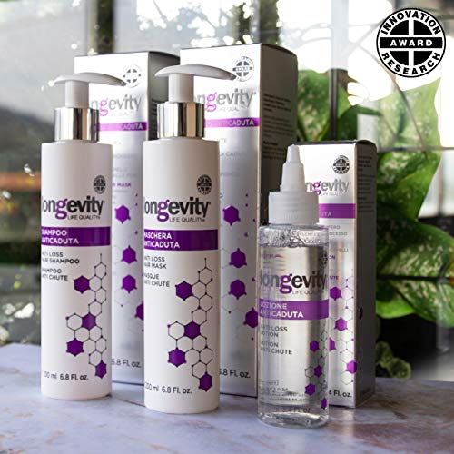 Longevity® – Loción anticaída – Productos a base de células madre para hacer el cabello fuerte y anticaída – Prolonga el ciclo de vida del cabello