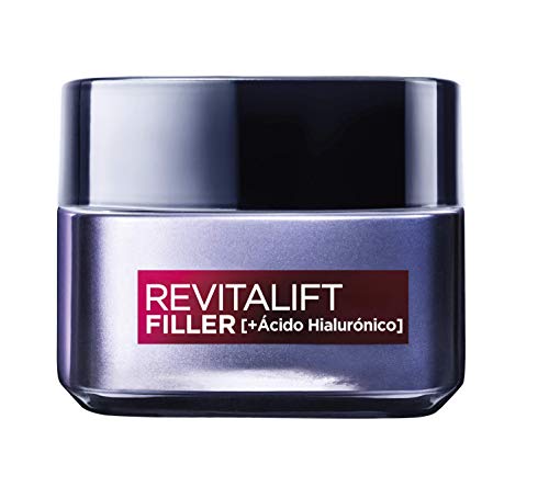 L'Oréal Paris Crema de Día Rellenadora Anti-edad Revitalizante Revitalift Filler, Antiarrugas y Volumen, Con Ácido Hialurónico Concentrado, Acabado no graso, 50 ml