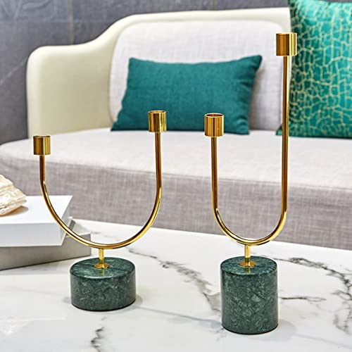 Los Candelabros De Metal Son Adecuados para Candelabros De 10 Pulgadas Muy Adecuados para Velas LED Y De Columna Regalos (Color : Blue, Size : 11 * 21 * 27.5cm)