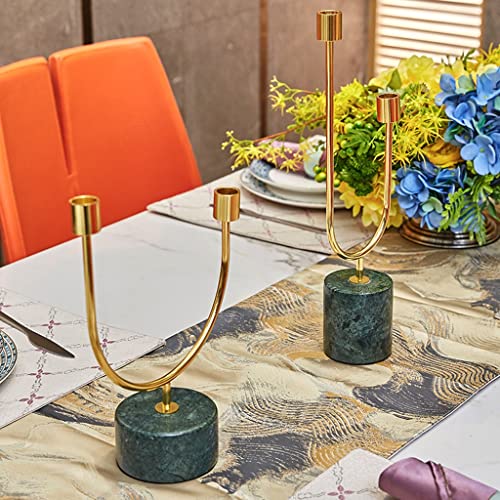 Los Candelabros De Metal Son Adecuados para Candelabros De 10 Pulgadas Muy Adecuados para Velas LED Y De Columna Regalos (Color : Blue, Size : 11 * 21 * 27.5cm)