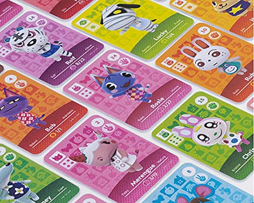 Lote de 24 tarjetas NFC para Amiibo Animal Crossing New Horizon (compatible con Nintendo Switch Lite, Wii U, New 3DS Rare de aldeanos Serie 1 a 4, con funda de almacenamiento)