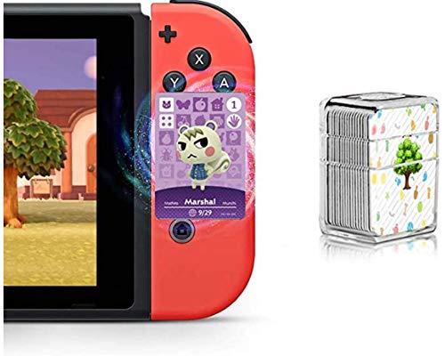 Lote de 24 tarjetas NFC para Amiibo Animal Crossing New Horizon (compatible con Nintendo Switch Lite, Wii U, New 3DS Rare de aldeanos Serie 1 a 4, con funda de almacenamiento)