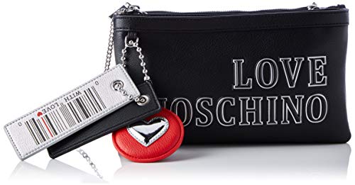 Love Moschino JC4237PP0BKG0, Bandolera para Mujer, Negro, Normale