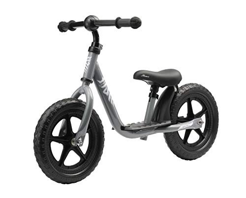 LÖWENRAD Bicicleta sin Pedales para niños y niñas a Partir de 3 - 4 año, Bici 12" Ligero (3KG) con sillín y manubrio Regulable, Gris