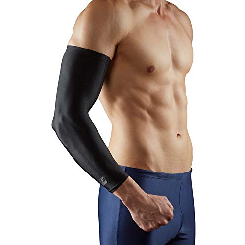 LP SUPPORT SL51 Mangas del Brazo de Rendimiento, Manga del Brazo, Almohadillas para el Codo, Vendaje del antebrazo, tamaño:M, Color:1 x Negro