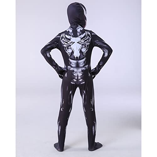 LQ-LIMAO Venom Cosplay Body Disfraz Halloween Disfraz Leotardo Lycra Spandex Mono Cumpleaños Fiestas Accesorios de Rendimiento Conjunto de Cuerpo Completo,Adult (160~170cm)-Outfits