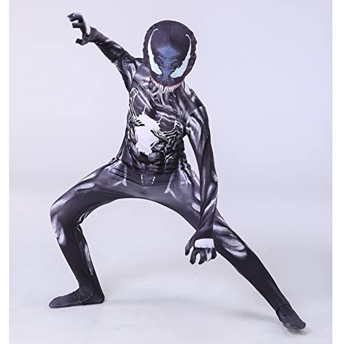 LQ-LIMAO Venom Cosplay Body Disfraz Halloween Disfraz Leotardo Lycra Spandex Mono Cumpleaños Fiestas Accesorios de Rendimiento Conjunto de Cuerpo Completo,Adult (160~170cm)-Outfits