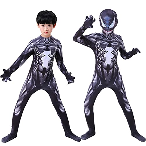 LQ-LIMAO Venom Cosplay Body Disfraz Halloween Disfraz Leotardo Lycra Spandex Mono Cumpleaños Fiestas Accesorios de Rendimiento Conjunto de Cuerpo Completo,Adult (160~170cm)-Outfits