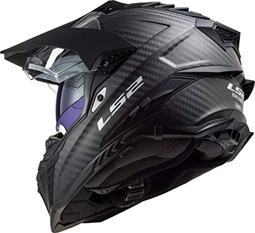 LS2, casco cross de moto Explorer, XL, Gloss Carbon